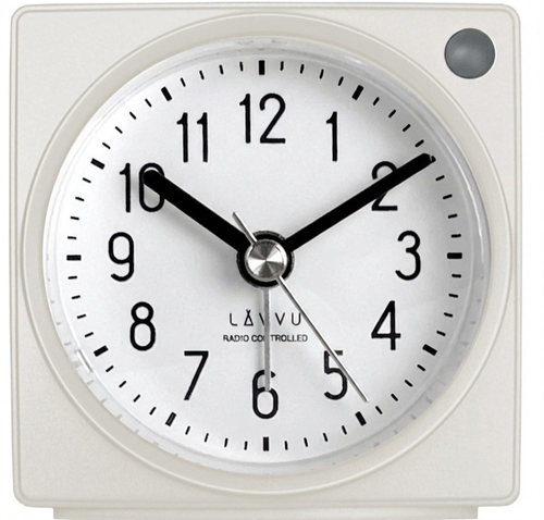 Lavvu LAR3020 - Bílý rádiem řízený budík s funkcí STOP Second Hand - 3 ROKY ZÁRUKA!