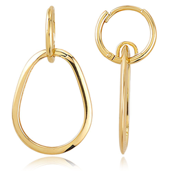 MINET Moderní zlaté náušnice Au 585/1000 1,55g