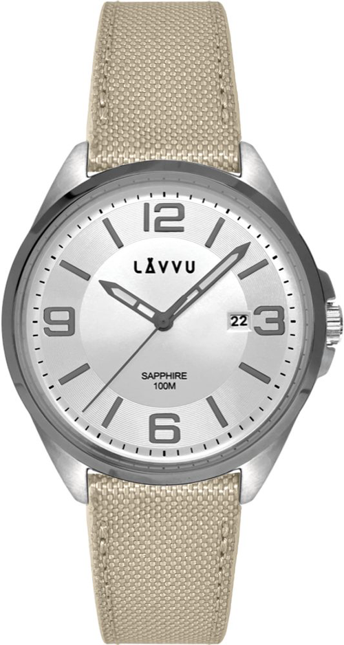 Pánské hodinky se safírovým sklem LAVVU LWM0098 HERNING Grey