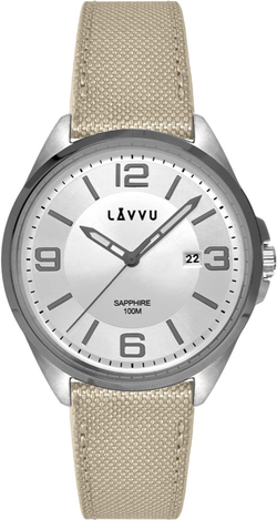 Pánské hodinky se safírovým sklem LAVVU LWM0098 HERNING Grey