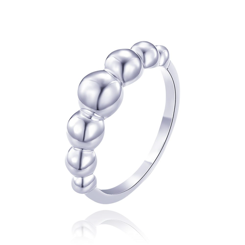 MINET Stříbrný prsten s kuličkami