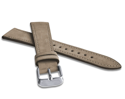 LAVVU LSACF22 Béžový prošitý kožený řemínek z jemného nubuku - 22