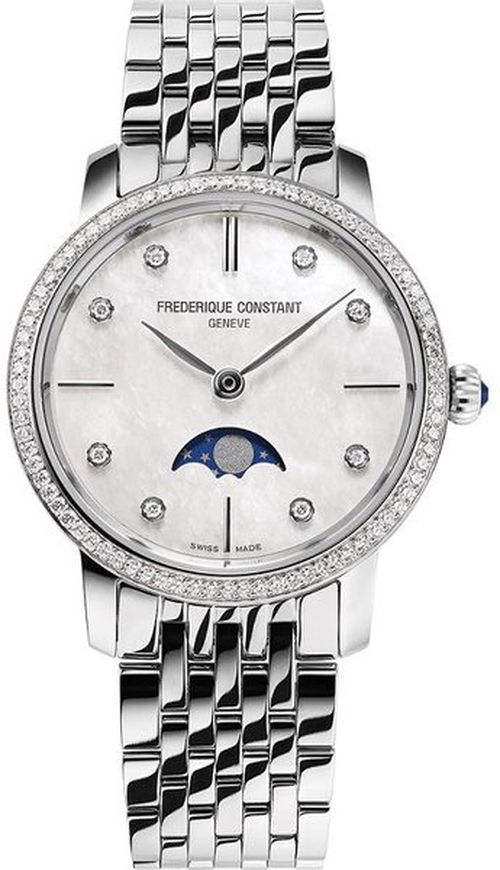 Frederique Constant Slimline Ladies Moonphase Quartz FC-206MPWD1SD6B