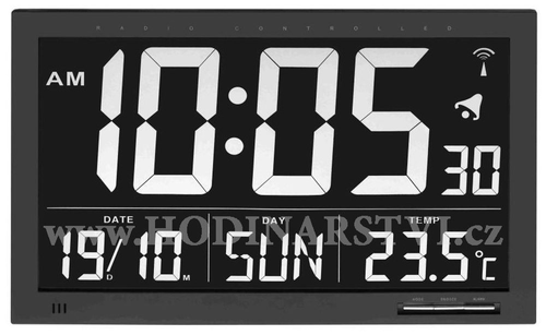 Rádiem řízené nástěnné hodiny vel. XL TFA 60.4505