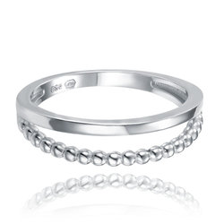 MINET Dvojitý stříbrný prsten