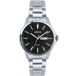 LAVVU Stylové pánské hodinky TRONES Black 100M