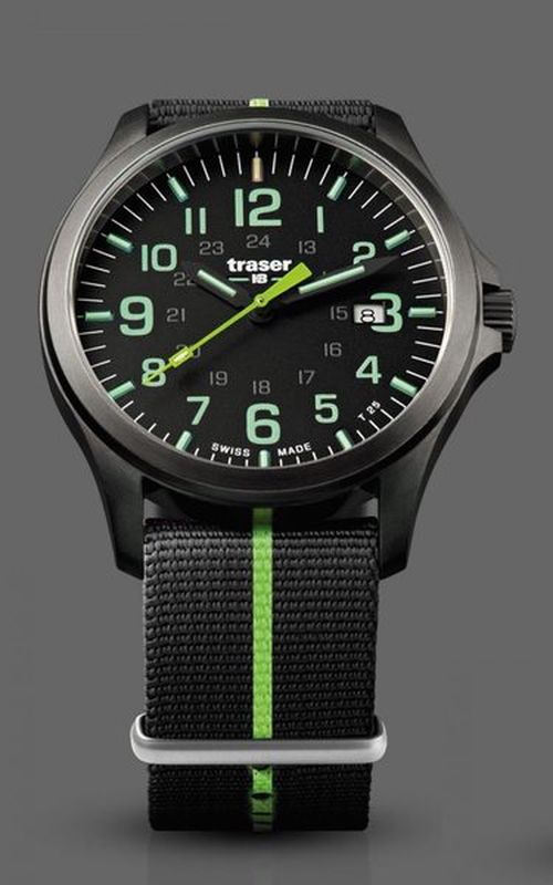 Traser P67 Officer Pro GunMetal Black/Lime Nato