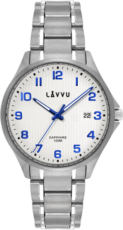 Titanové hodinky se safírovým sklem LAVVU LWM0150 TITANIUM LILLEHAMMER White