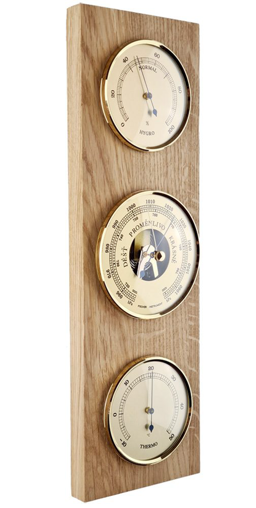 KUBRi 0223 - špičkový barometr s vynikající citlivostí v dubovém rámu