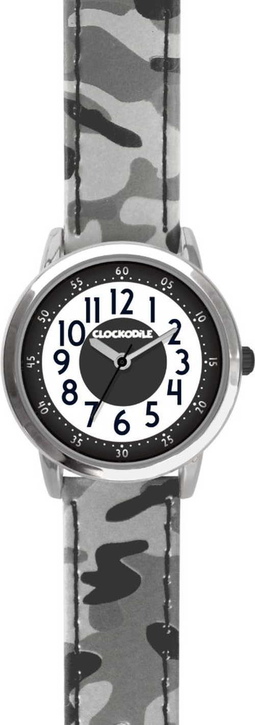 Svítící šedé chlapecké hodinky CLOCKODILE ARMY CWB0032