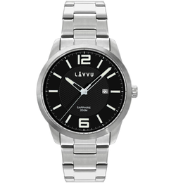 LAVVU LWM0192 Pánské hodinky se safírovým sklem DYKKER Black