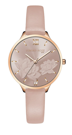 Hodinky SUNDAY ROSE Fashion Pastel Pink SUN-F17