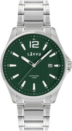 LAVVU Pánské hodinky se safírovým sklem NORDKAPP Green LWM0167