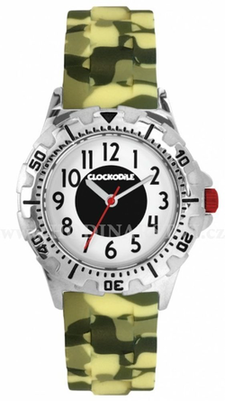 Svítící maskáčové sportovní chlapecké hodinky CLOCKODILE SPORT CWB0044