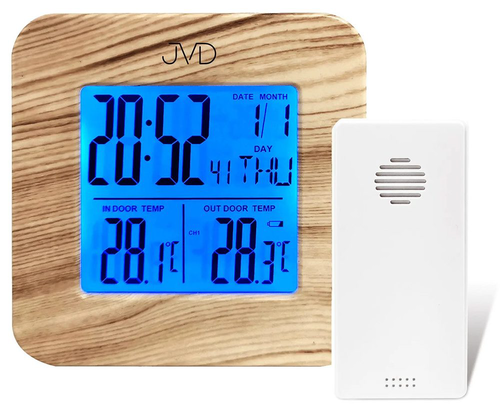 Budík s vnitřní a venkovní teplotou JVD SB2002.1