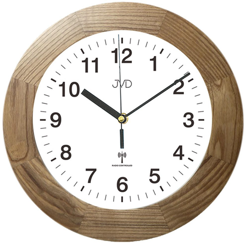 JVD RH2226/78 - Hodiny řízené signálem s dřevěným rámem