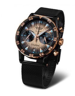 Vostok Europe Undine VK64-515E627B - Ocelový řemínek s černou PVD úpravou