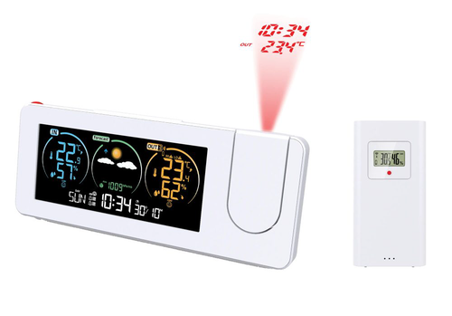 JVD RB3538.2 - Rádiem řízený budík s projekcí času a mnoha užitečnými funkcemi