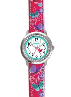 CLOCKODILE Růžové dívčí dětské hodinky MOTÝL CWG5151