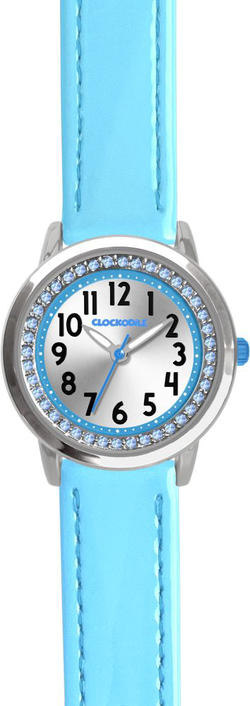 CLOCKODILE Tyrkysové dívčí dětské hodinky s kamínky